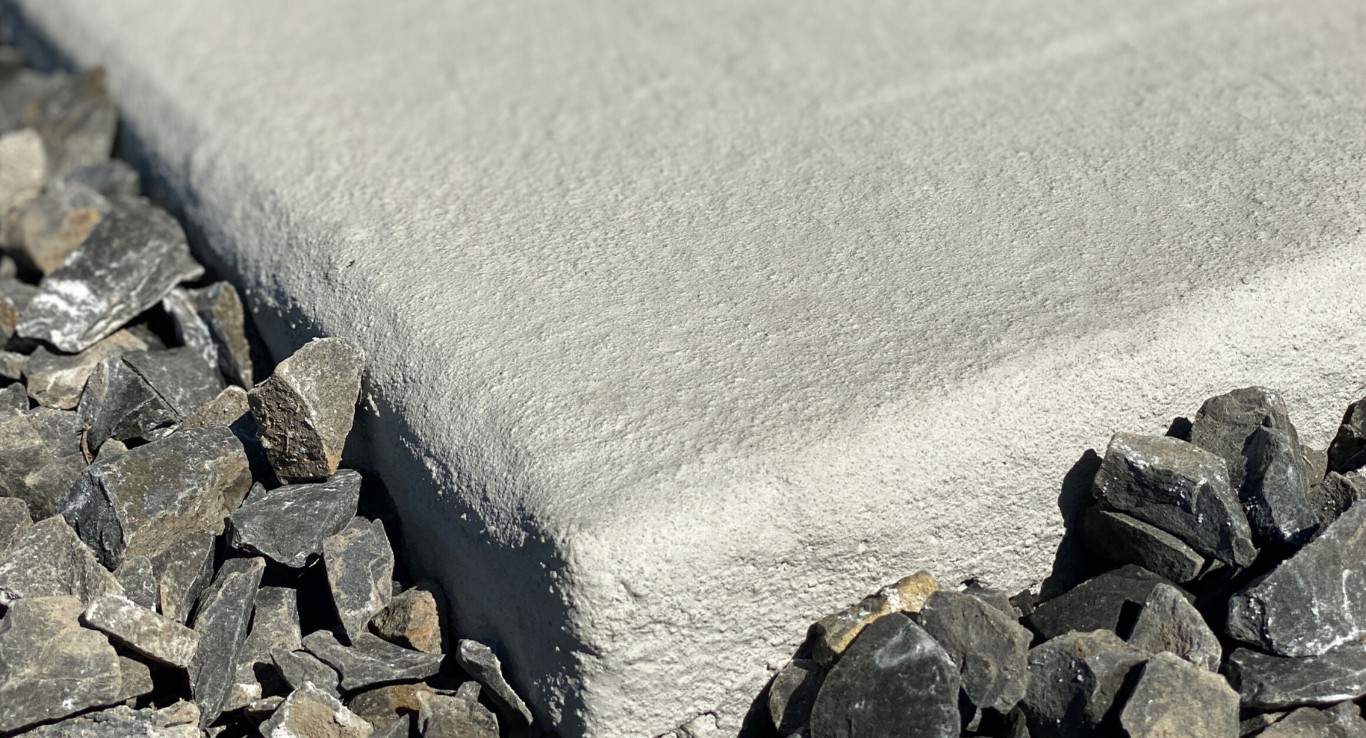 Close-up of high-quality commercial concrete with aggregate